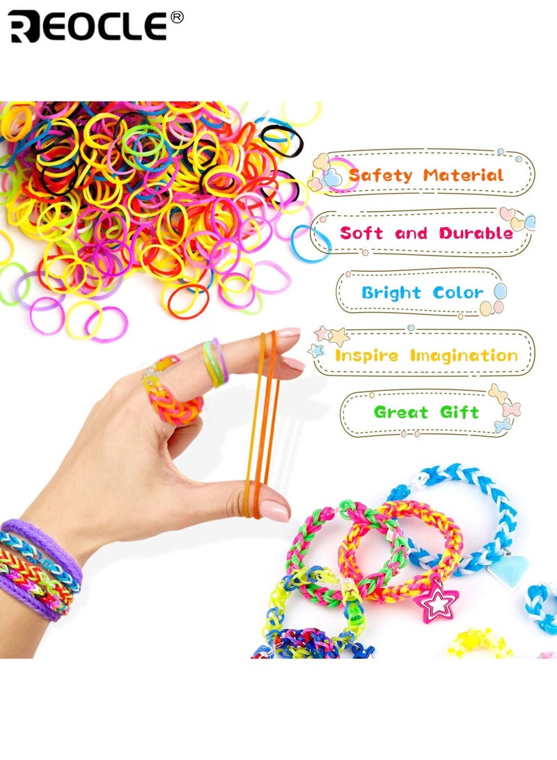 REOCLE 2500PCS Rubber Band Bracelet Refill Kit Loom Bracelet Making Kit with Storage Box for Beginners Birthday Parties Kids Friendship Fun Craft Home Craft Use Ideal for Kids Boys Girls (30 colors) - Image 2