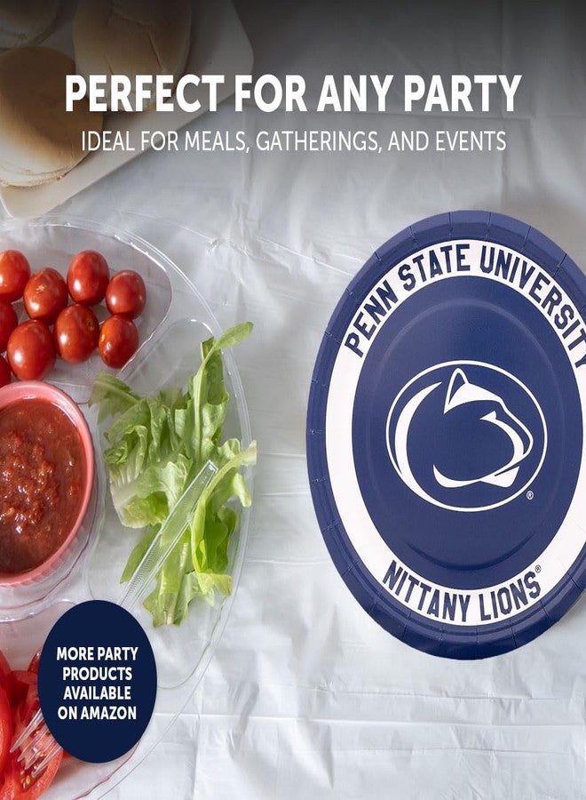 Desert Cactus Penn State Paper PlatesPSU Nittany Lions 20 Count 9 inch Round Tableware for Tailgates, Graduation, Party and Game Day (Design A) - Image 4