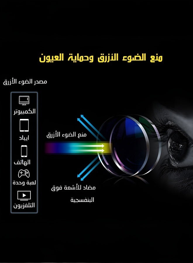 نظارة حجب الضوء الأزرق للقراءة للنساء والرجال - مضادة لإجهاد العين والصداع - خفيفة الوزن للحاسوب والتلفزيون - Image 2