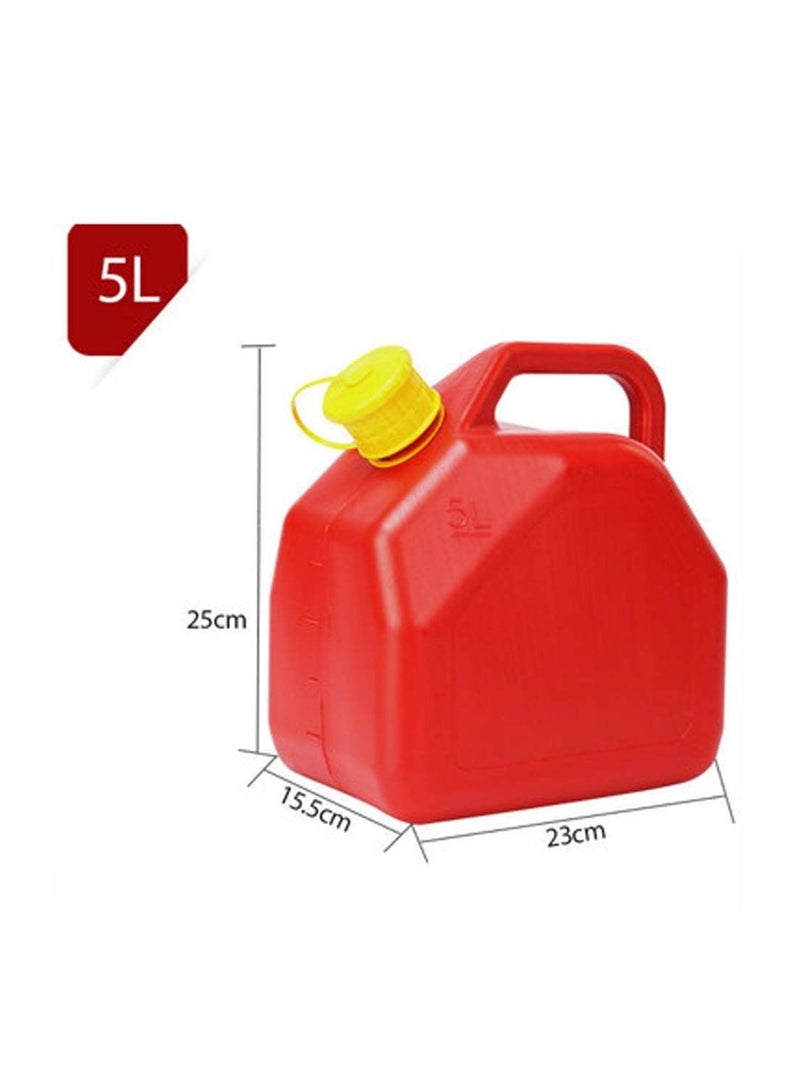 erorex Gasoline tank Plastic Gas Tank Thickened Fuel Oil Petrol Diesel Storage Tank Diesel Drum Car Spare Fuel Tank Red Size 5L - Image 2