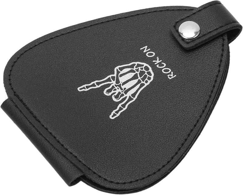 Guitar Pick Bag, Large Capacity Pick Holder Case, Scratch PU Leather Guitar Picks Storage Bag with Fine Stitching for 22 Picks, Compact Carry Case for (Without Picks) - Image 3