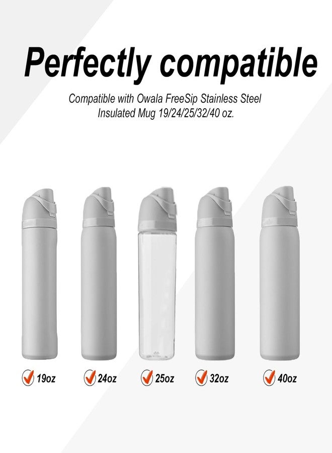 PEUTIER 8pcs Water Bottle Lid Part Replacement Stopper for Owala FreeSip 24oz 32oz - Image 4