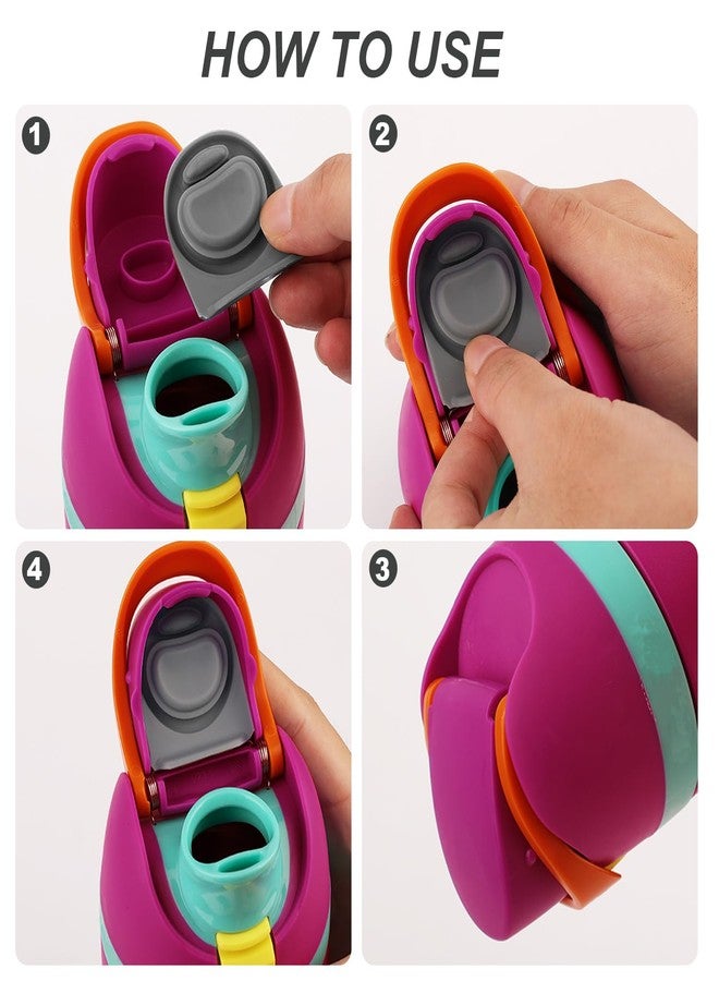 PEUTIER 8pcs Water Bottle Lid Part Replacement Stopper for Owala FreeSip 24oz 32oz - Image 3