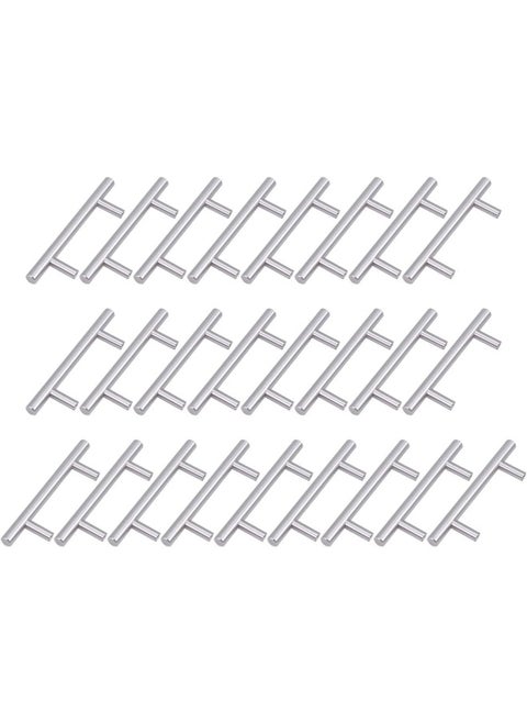 25Pcs Stainless Steel 10Mm Cabinet Pull Handles Furniture Bar Handles For Drawer Dresser Cupboard Handle Stainless Steel T Bar Handle For Furniture Cabinet Cupboard Drawer And Door 96Mm