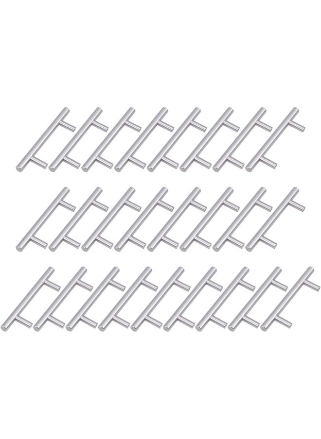 ROBUSTLINE - 25Pcs Stainless Steel 10Mm Cabinet Pull Handles Furniture Bar Handles For Drawer Dresser Cupboard Handle Stainless Steel T Bar Handle For Furniture Cabinet Cupboard Drawer And Door 96Mm - Image 1
