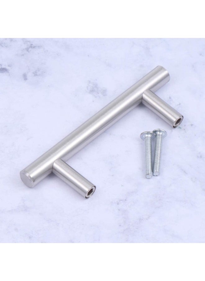 ROBUSTLINE - 25Pcs Stainless Steel 10Mm Cabinet Pull Handles Furniture Bar Handles For Drawer Dresser Cupboard Handle Stainless Steel T Bar Handle For Furniture Cabinet Cupboard Drawer And Door 96Mm - Image 1