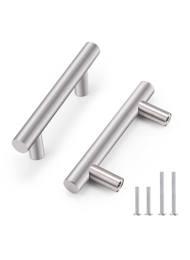 ROBUSTLINE - 25Pcs Stainless Steel 10Mm Cabinet Pull Handles Furniture Bar Handles For Drawer Dresser Cupboard Handle Stainless Steel T Bar Handle For Furniture Cabinet Cupboard Drawer And Door 96Mm - Image 1