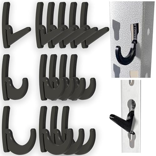 Electron Whale BearClaw Universal Hooks for Garage Shelving and Industrial Storage Racks with Keyhole Slots LHook and JHook for Garage Shelving Compatible with Keyhole Slots UVResistant Up to 40 lbs Load - Image 1