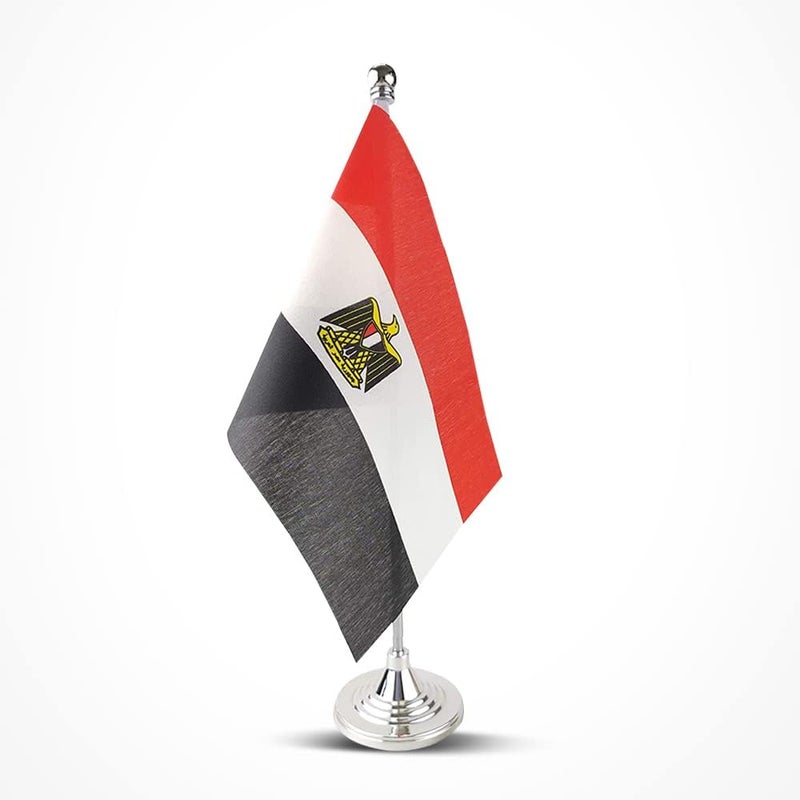 mflagperft Egypt Flag Egyptian Flags, Small Mini Egyptian Desk Flag, Used for Table Office Classroom Home Patriotic Events Decorations - Image 1