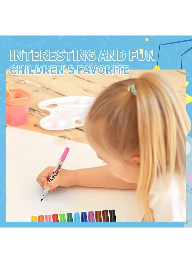 Generic 12 Colors Whiteboard Markers Set, Magic Water Drawing And Coloring Markers, Magic Drawing Markers, Whiteboard Markers, Water Based Drawing Markers Eco Friendly Coloring Pens For Teaching Drawing  - Image 2