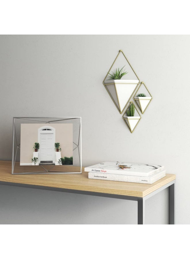 Umbra Prisma Picture Frame, 8x10 Photo Display for Desk or Wall, Chrome - Image 5