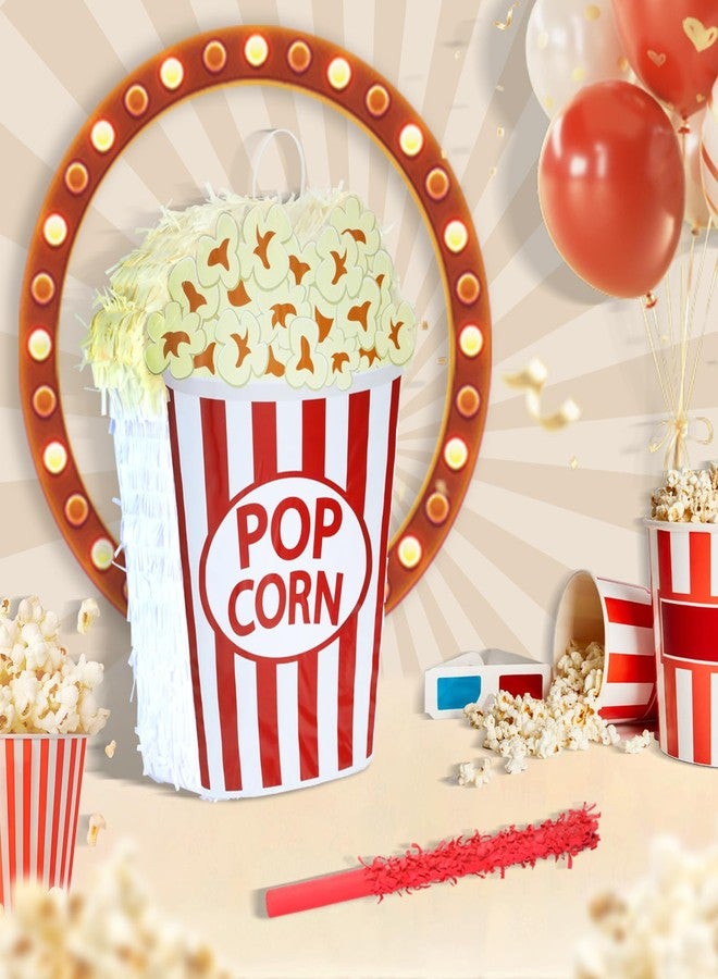 Birchio Popcorn Pinatas Bundle with a Blindfold and a Bat(16.5 x 12.5 x 3.5 Inches), Perfect for Fun Kid's Birthday Parties, Cinema Movie Theme Party Decoration Games - Image 4