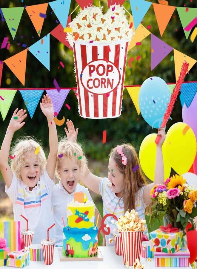 Birchio Popcorn Pinatas Bundle with a Blindfold and a Bat(16.5 x 12.5 x 3.5 Inches), Perfect for Fun Kid's Birthday Parties, Cinema Movie Theme Party Decoration Games - Image 5