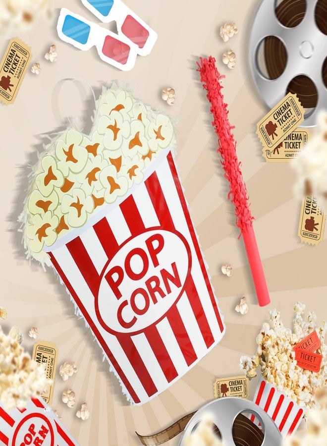 Birchio Popcorn Pinatas Bundle with a Blindfold and a Bat(16.5 x 12.5 x 3.5 Inches), Perfect for Fun Kid's Birthday Parties, Cinema Movie Theme Party Decoration Games - Image 2