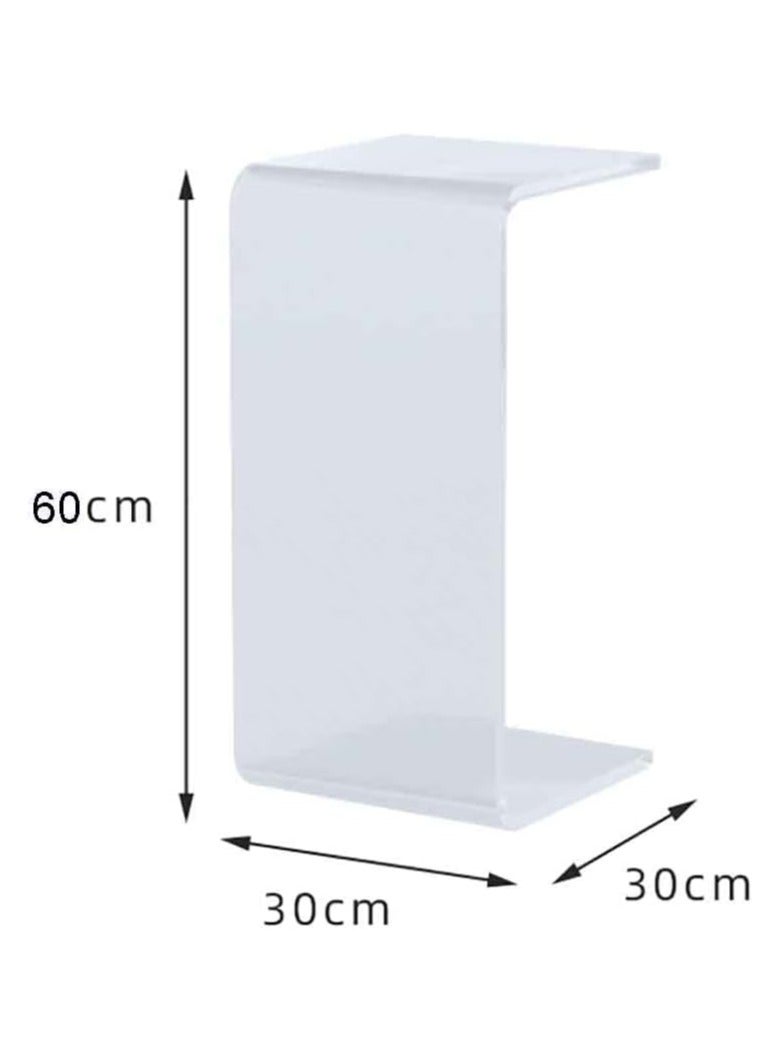 TPGP Acrylic Transparent Side Table, Sofa Small Coffee Table Side Table Multifunctional Creative Seating Area Table Suitable for Hotels, Bookstores, Western Restaurants, Clear, 30 * 30 * 60cm - Image 2