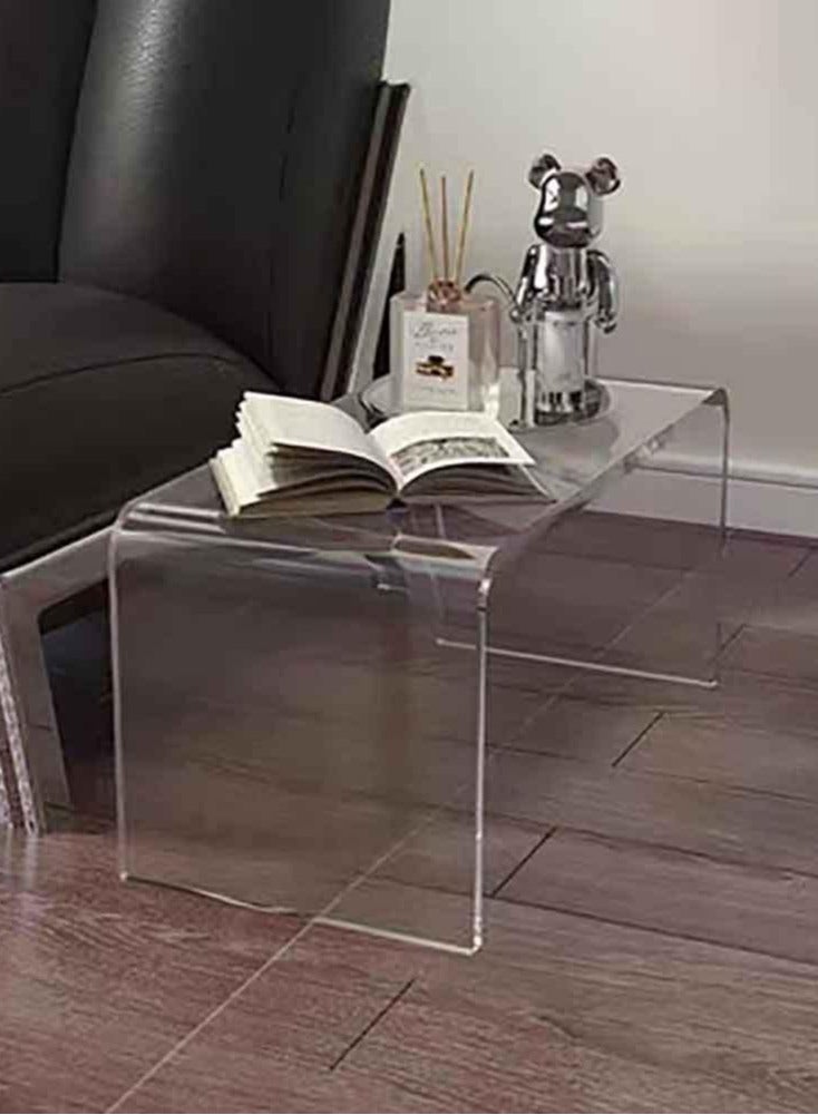 TPGP Acrylic Transparent Side Table, Sofa Small Coffee Table Side Table Multifunctional Creative Seating Area Table Suitable for Hotels, Bookstores, Western Restaurants, Clear, 30 * 30 * 60cm - Image 3