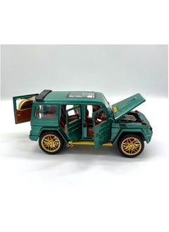 CHE ZHI 1/24 Model Car, Zinc Alloy Pull Back Toy Car with Sound and Light for Kids, Boy/Girl Gift (Green)  - Image 5