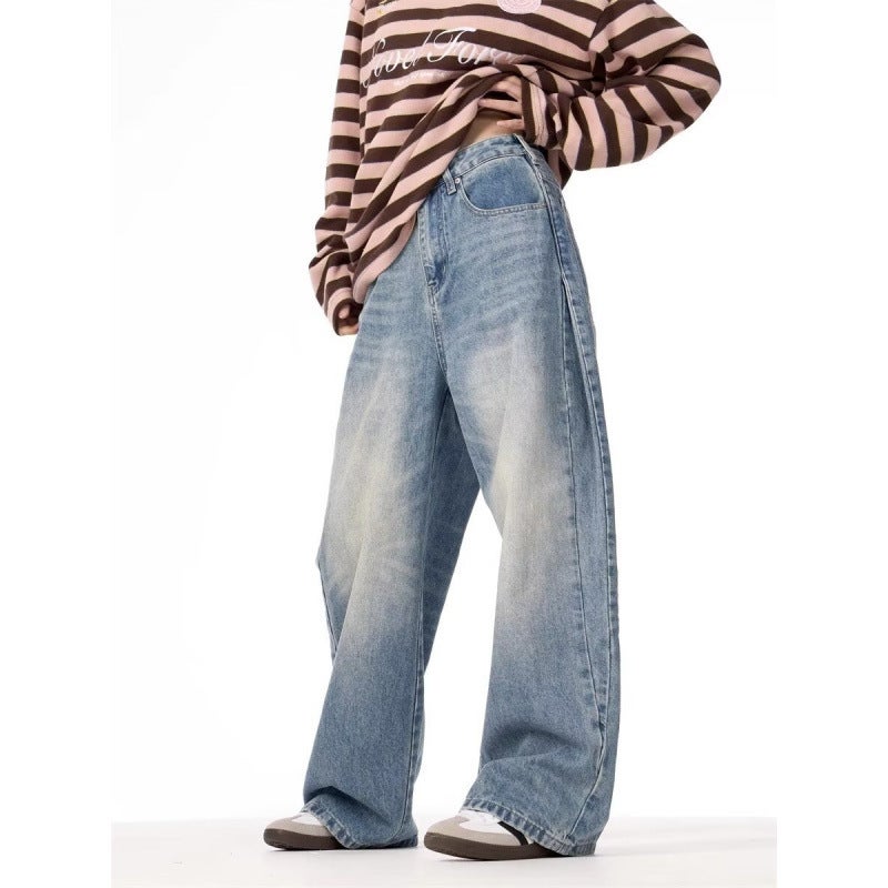 Unisex Classic Denim Jeans Loose Fit Daily Outdoor Wear - Image 1