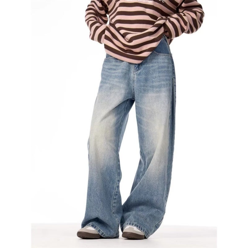Unisex Classic Denim Jeans Loose Fit Daily Outdoor Wear - Image 3