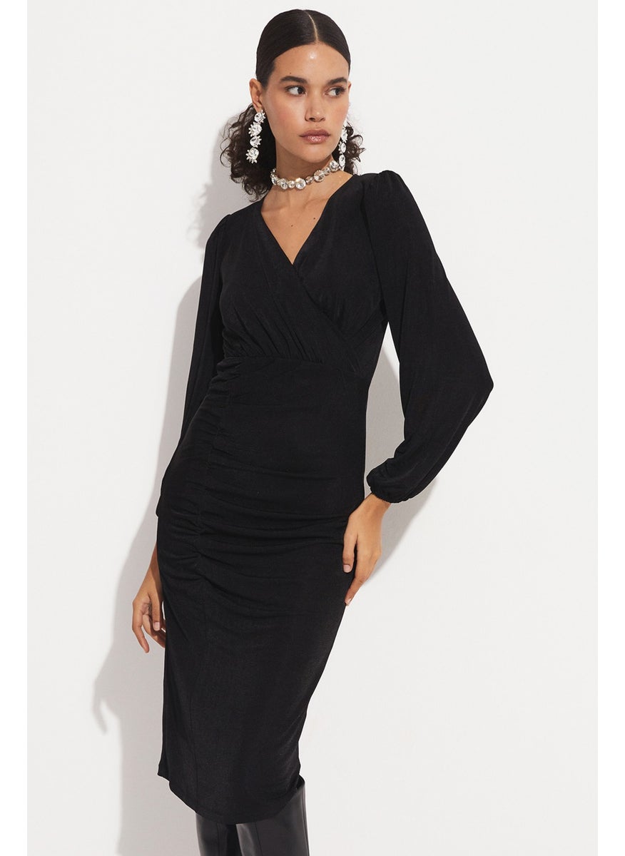 JUNE Ruched Cocktail Dress  - Image 1