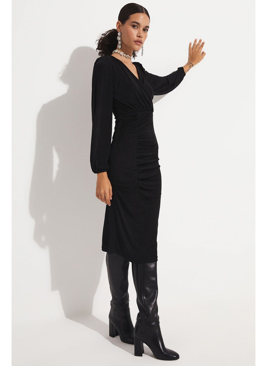 JUNE Ruched Cocktail Dress  - Image 4