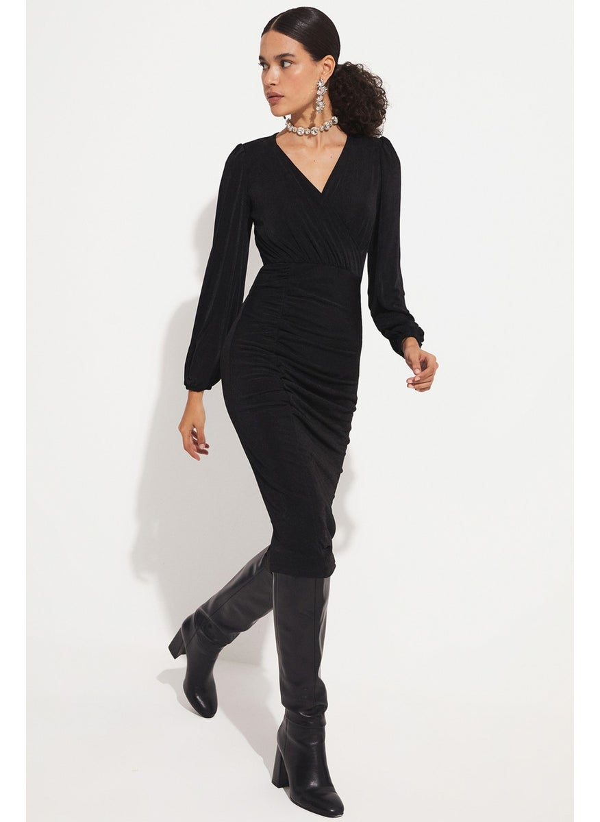 JUNE Ruched Cocktail Dress  - Image 3