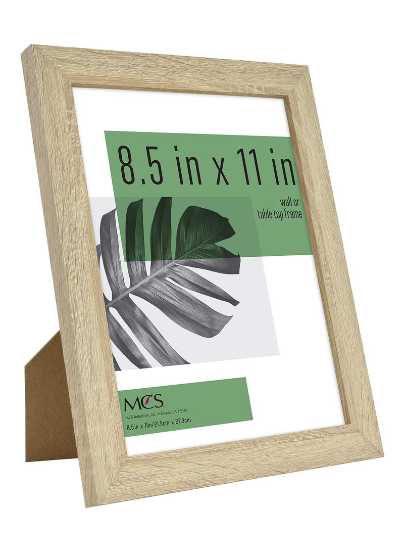 MCS MCS Studio Gallery 8.5x11 Picture Frame Natural Woodgrain  Rectangle Photo Frame for Photos  Posters & Art Prints & Easel for Tapletop Display (1-Pack)  - Image 2