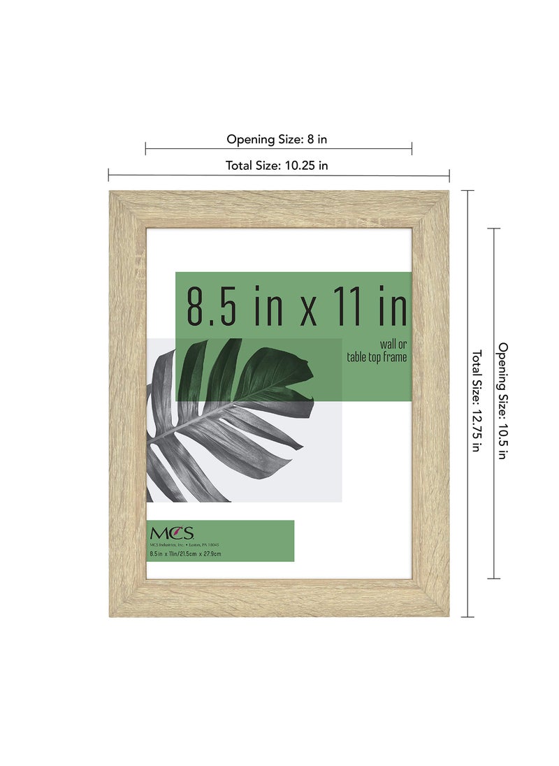MCS MCS Studio Gallery 8.5x11 Picture Frame Natural Woodgrain  Rectangle Photo Frame for Photos  Posters & Art Prints & Easel for Tapletop Display (1-Pack)  - Image 4