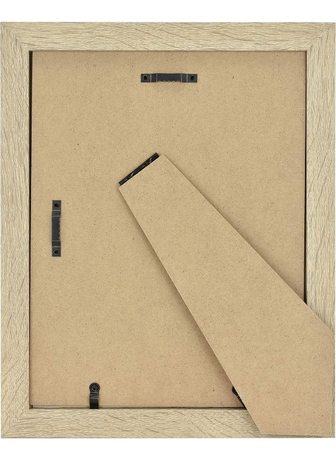 MCS Studio Gallery 8.5x11 Picture Frame Natural Woodgrain  Rectangle Photo Frame for Photos  Posters & Art Prints & Easel for Tapletop Display (1-Pack)