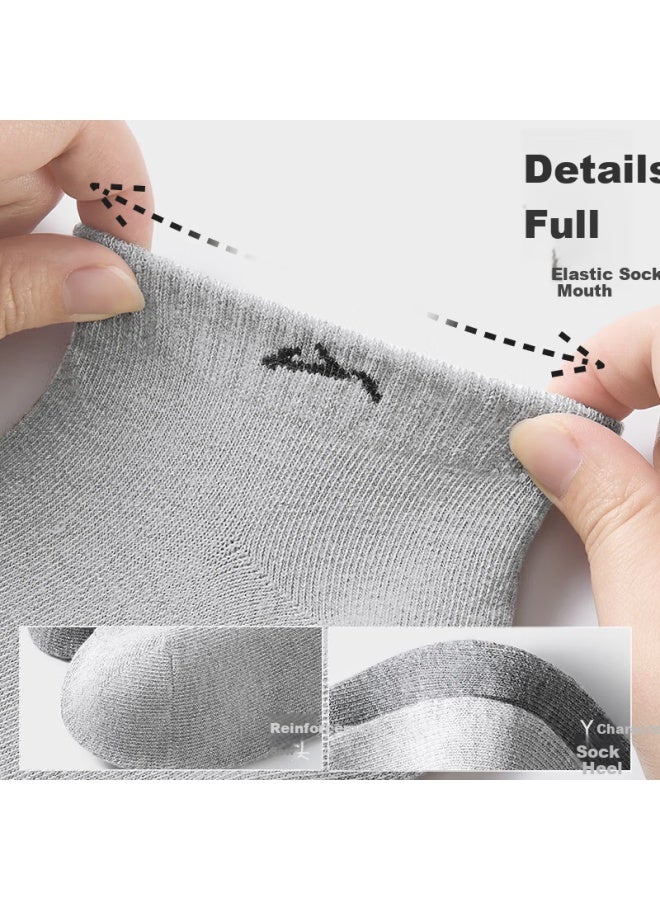 HLA Hailan Home "The Mountain Is Not High" Men'S Socks 25 New Short Tube Cotton 10A Antibacterial Sports Leisure Short Socks 5 Pairs Pack - Image 4