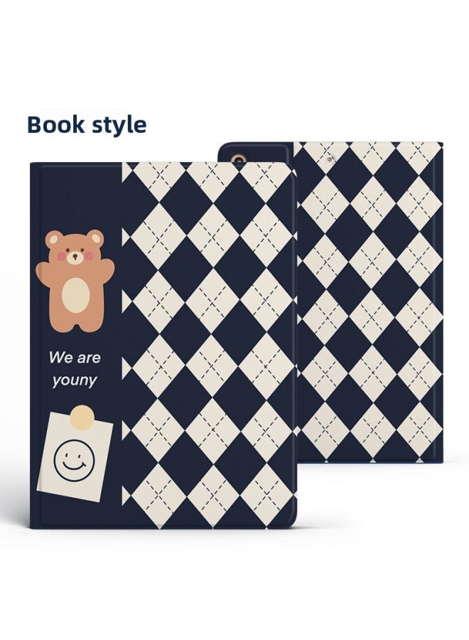 Applicable IPad Protective Case 2022 Drop-resistant Protective Case 10.9/air4/5 Tablet Case 10.2-inch Delivery-Color:Airbag Three Fold 【with Pen Slot】 Note Bear-Applicable Model:Air4/Air5-10.9 - Image 2