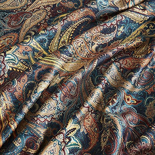 Cupocupa Duvet Cover Queen Size Set Boho Floral Pattern Duvet Cover Queen for Queen Size Bed Vintage Soft Bedding Leaf Print Paisley Duvet with Pillowcases - Image 2