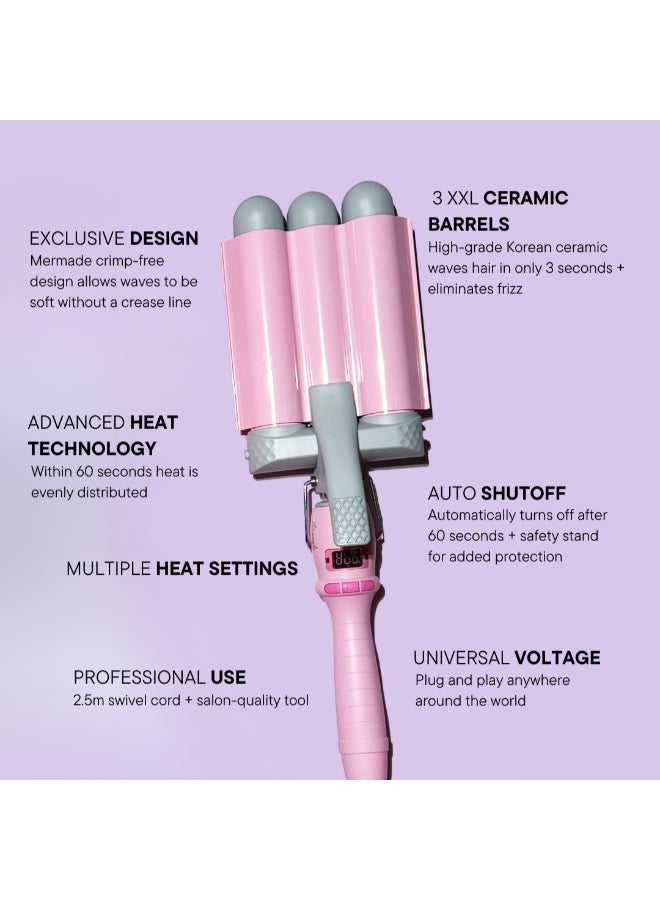 Mermade Hair Pro Waver 32Mm - Pink - Image 4