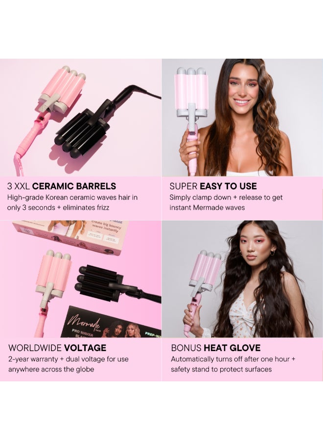 Mermade Hair Pro Waver 32Mm - Pink - Image 5