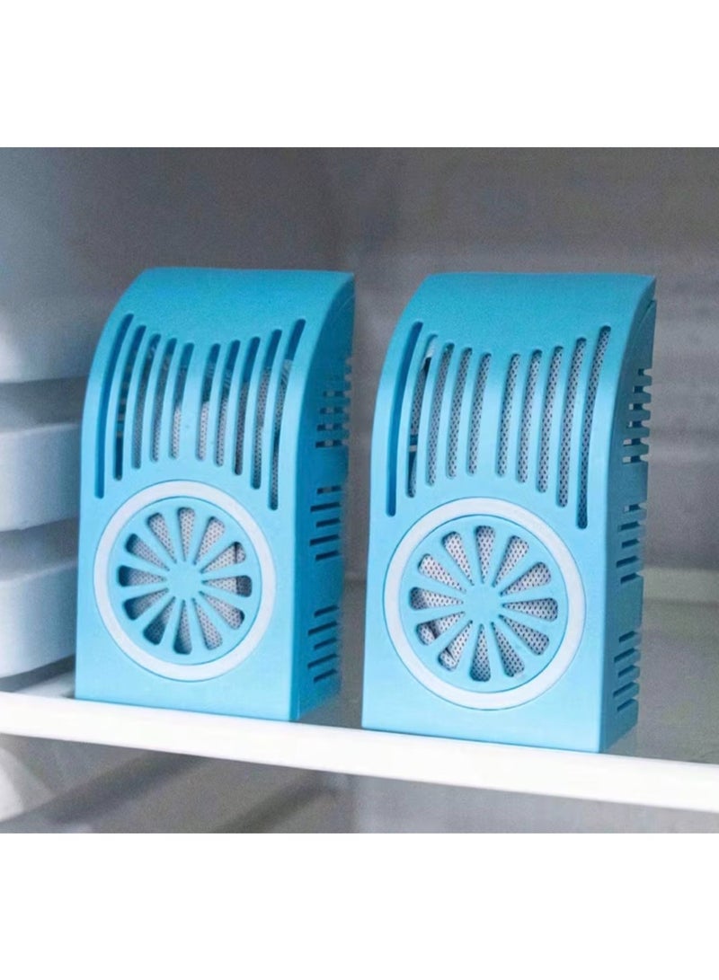 CleanWave - The Pure Effect Activated Carbon Refrigerator Deodorizer Box – Powerful Odor Eliminator, Natural Smell Absorber, Battery-Free, Reusable Fridge Freshener – Compact & Durable - Blue - Image 4