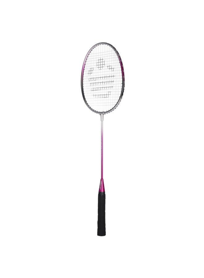 COSCO راكت بادمينتون من كوسكو CB-88 مصنوع من الفولاذ السبيكي مع غطاء رأس مجاني (فضي/وردي) | للمبتدئين | 100 جرام | أقصى توتر للوتر - 20 رطل - Image 5