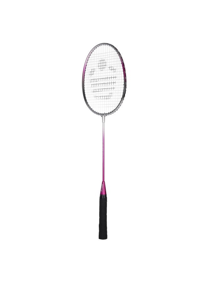 COSCO راكت بادمينتون من كوسكو CB-88 مصنوع من الفولاذ السبيكي مع غطاء رأس مجاني (فضي/وردي) | للمبتدئين | 100 جرام | أقصى توتر للوتر - 20 رطل - Image 4