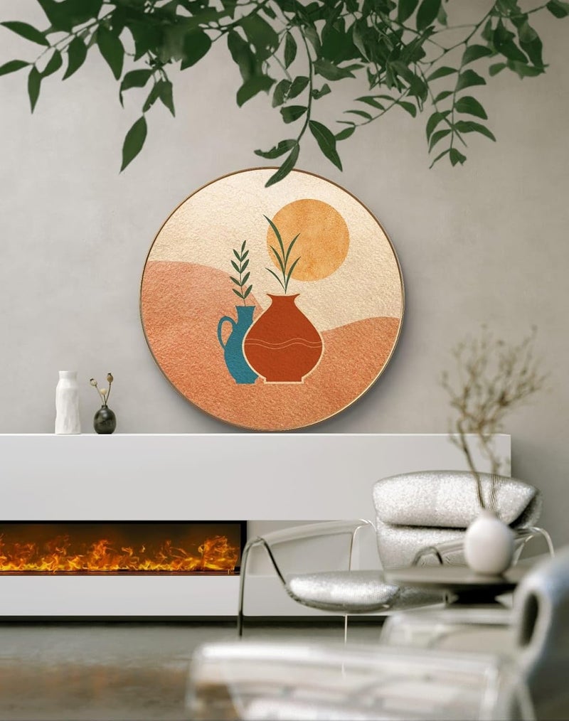 Livin'luxe Livinluxe paintings flower modern art Premium Sparkle lamination Golden Slim Frame 58 cm x 58 cm Large Size For HomeOfficeHotel painting GR16  - Image 3
