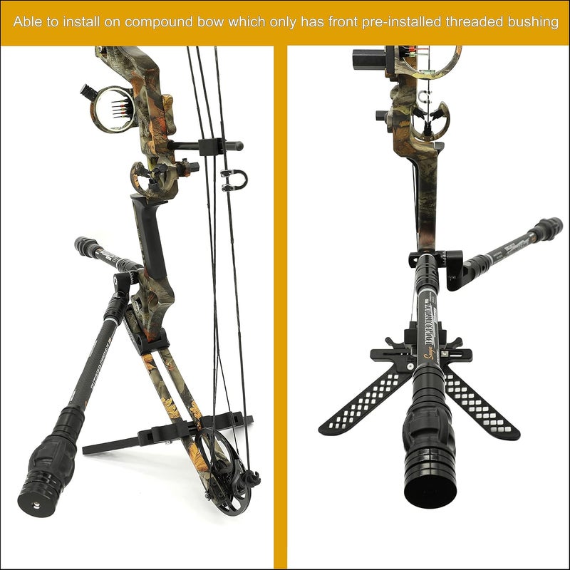 Sunya Archery Bow Stabilizer for Compound Bow, Carbon Fiber Body Flexible Core, Damping System and Weights Kit, 8",10",12" 15" in Expedition Series - Image 3