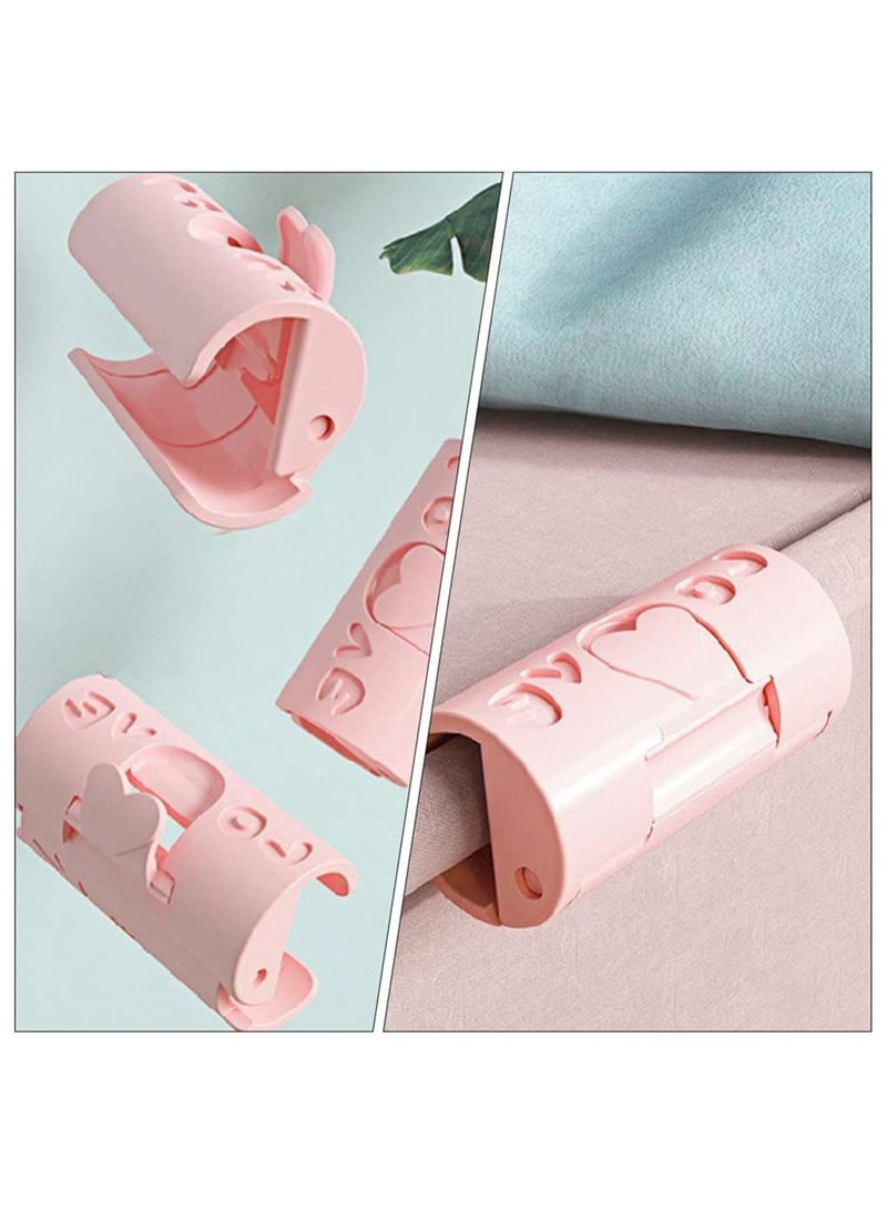 Bed Sheet Clip Bed Sheet Fasteners Holder Non- Slip Elastic Mattress Corner Clips for Full Size Bed 24pcs,Pink - Image 4