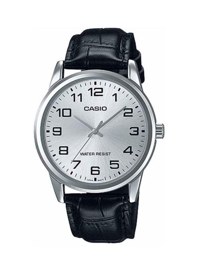 كاسيو MTP-V001L-7B ساعة يد رجالية مقاومة للماء، 45 ملم، أسود - Image 1