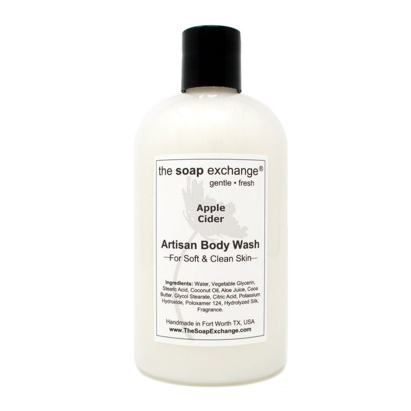 The Soap Exchange Body Wash - Apple Cider Scent - Hand Crafted 12 fl oz / 354 ml Natural Artisan Liquid Soap for Hand, Face & Body, Shower Gel, Cleanse, Moisturize, & Protect. Made in the USA. - Image 4