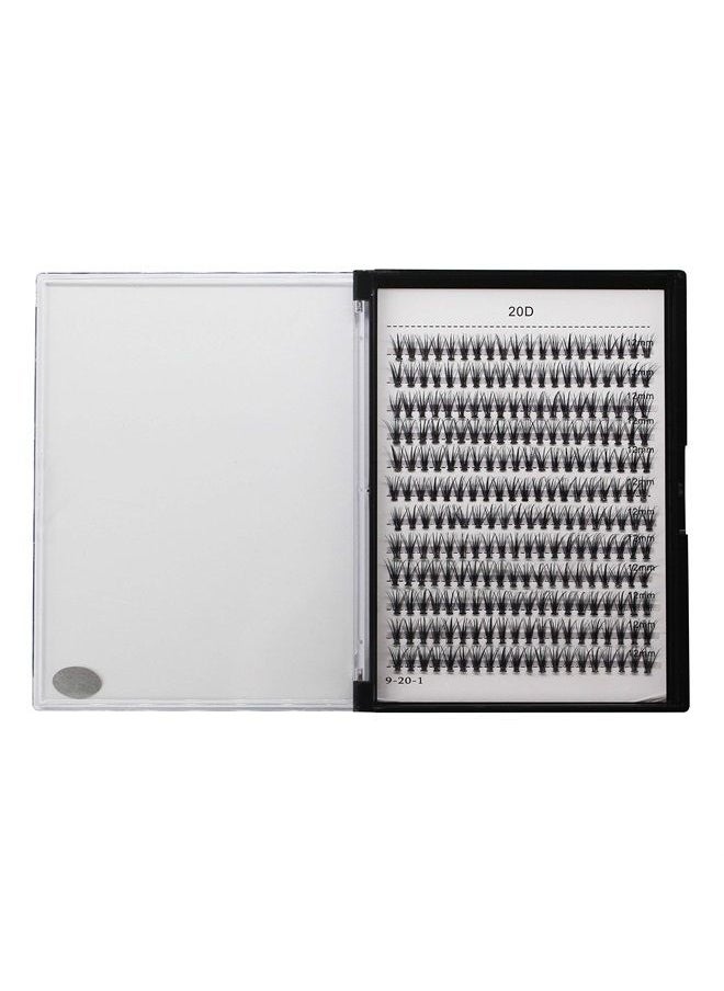 Bodermincer 240pcs C Curl 20D Cluster Eyelashes 0.07mm 20D-8mm to 20D-20mmTo Choose Professional Makeup Individual Cluster Eye Lashes False Lasehs Cluster Wholesale Bulk (20D-12mm)  - Image 2