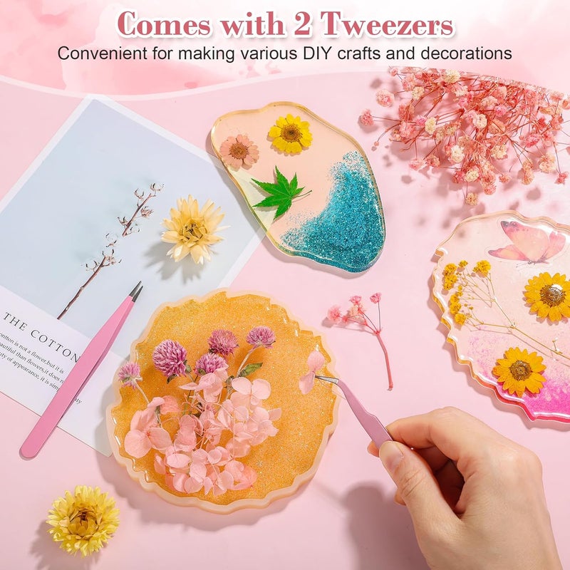 Comkrivy Real Dried Flowers 100% Natural Dried Flowers, Mixed Colors Dried Leaf Flowers for DIY Arts and Crafts Candles Resin Jewelry Nail Pendant Cards Scrapbooking Wedding Home Decoration (Pink) - Image 3