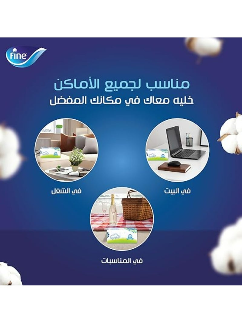 فاين فلافي مناديل وجه 2 طبقة ؛ 480 منديل 3 عبوات نايلون - Image 4