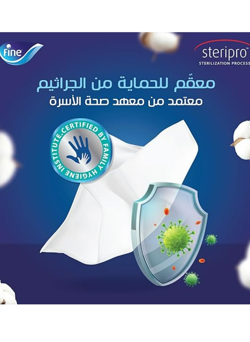 فاين فلافي مناديل وجه 2 طبقة ؛ 480 منديل 3 عبوات نايلون - Image 5