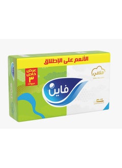 فاين فلافي مناديل وجه 2 طبقة ؛ 480 منديل 3 عبوات نايلون  - Image 1