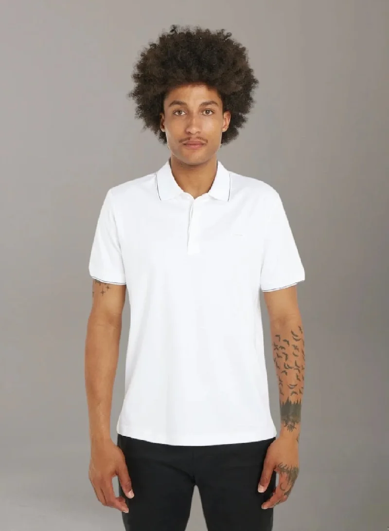 CALVIN KLEIN Mercerized Cotton Polo Shirt