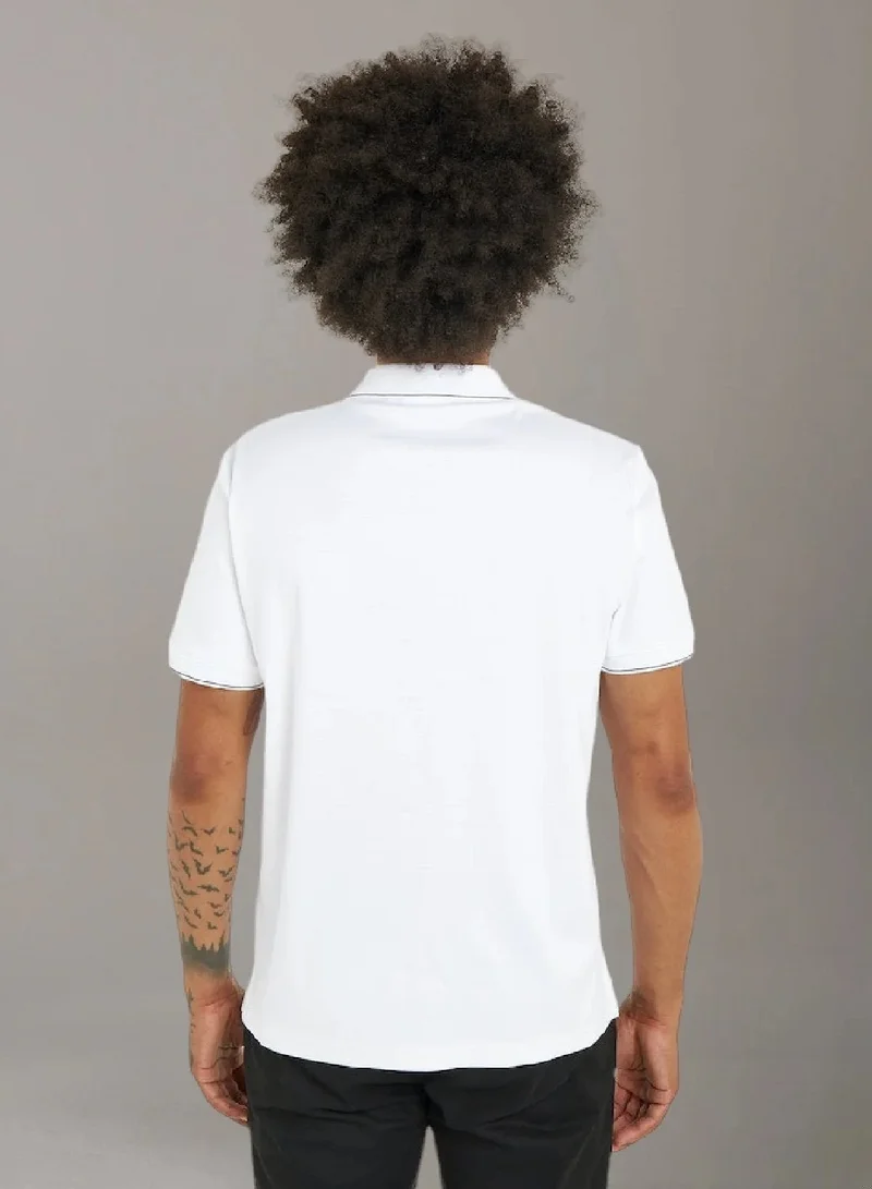 CALVIN KLEIN Mercerized Cotton Polo Shirt