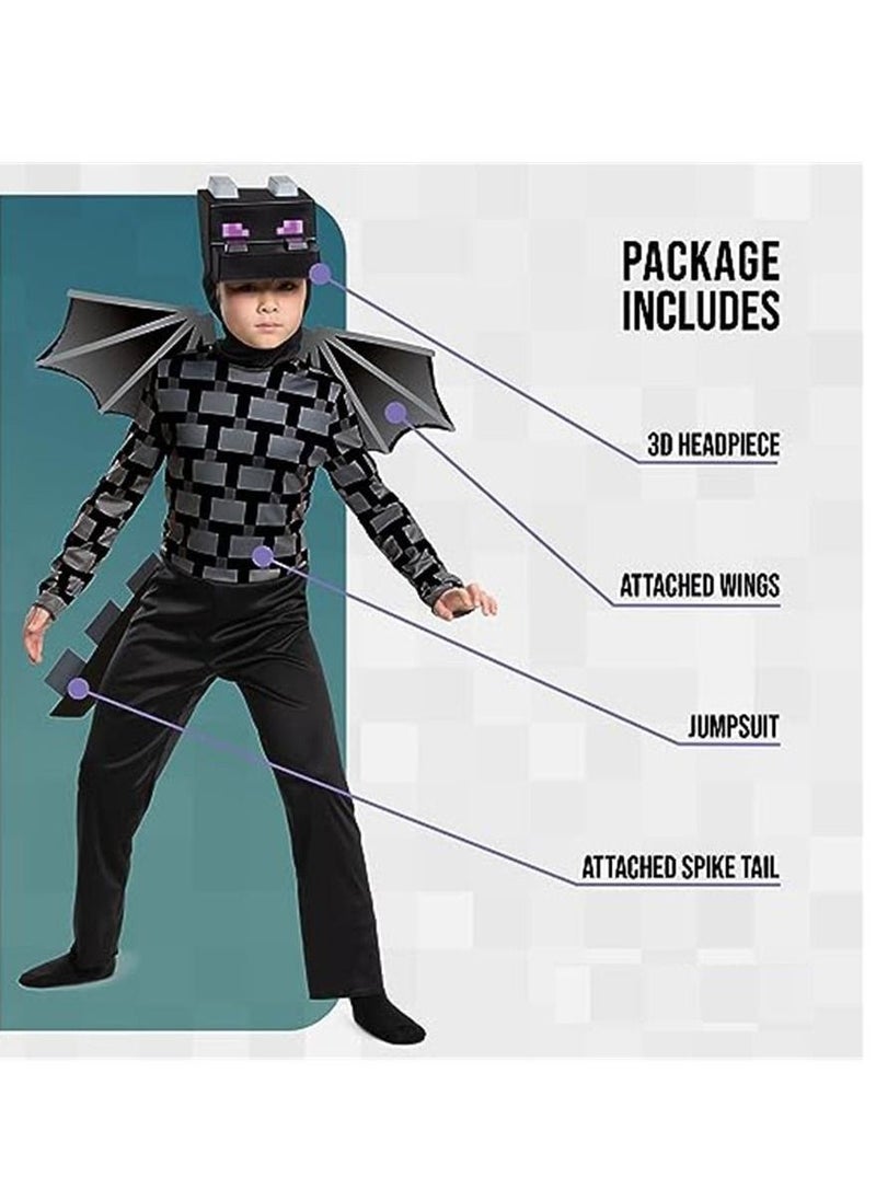 Generic - Disguise Minecraft Ender Dragon Costume for Kids, Video Game Inspired Character Outfit, Classic Child Black - Image 1